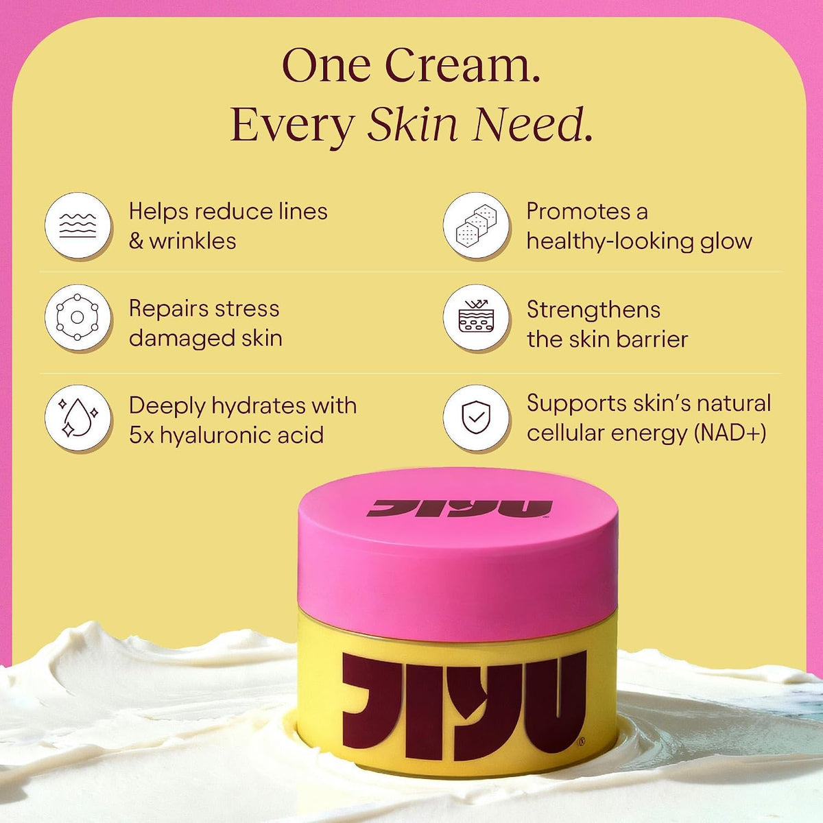 JIYU NAD+ Hydrating Face Moisturizer – Korean Anti-Aging Cream